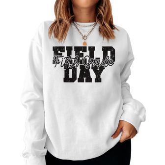 Field Day 2023 Fifth Grade School Teacher Kids Yellow Women Crewneck Graphic Sweatshirt - Thegiftio UK