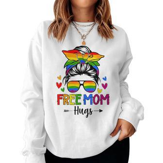 Free Mom Hugs Free Mom Hugs Inclusive Pride Lgbtqia Women Sweatshirt | Mazezy