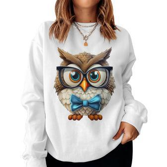 Grandma Owl Teacher Graphic For Bird Watchers Women Sweatshirt | Mazezy