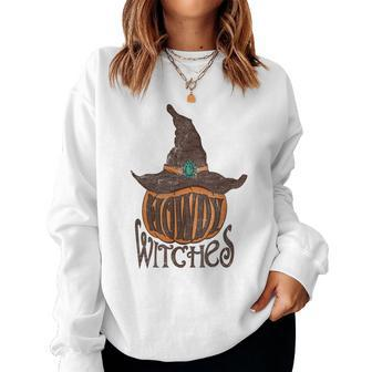 Howdy Witches Western Fall Autumn Halloween Pumpkin Halloween Pumpkin Women Sweatshirt | Mazezy