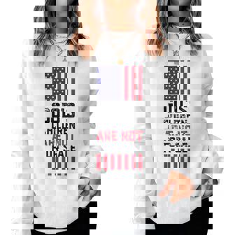 Gods Children Are Not For Sale Us Flag Christian Women Sweatshirt | Mazezy