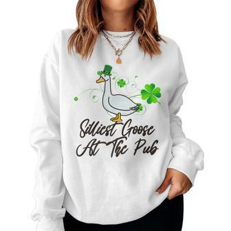 Gods Silliest Goose At The Pub Women Sweatshirt | Mazezy