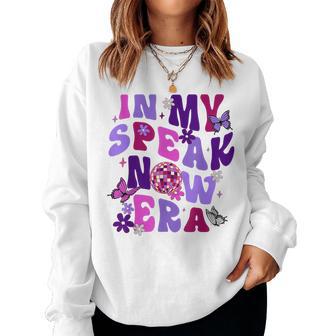 Groovy In My Speak-Now Era TS Ts Speak Women Sweatshirt - Seseable