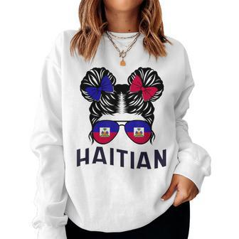 Haitian Heritage Month Haiti Haitian Girl Pride Flag Women Sweatshirt | Mazezy