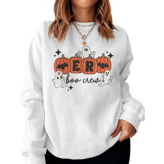 Halloween Er Boo Crew Emergency Room Nurse Halloween Pumpkin Women Sweatshirt - Monsterry