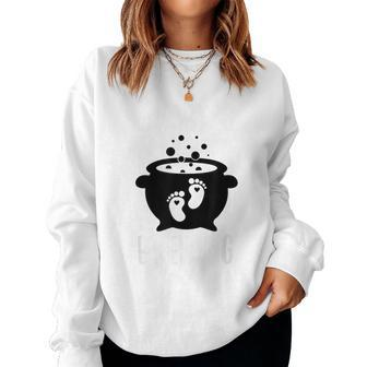Halloween Pregnancy Announcement For A Baby Is Brewing Women Sweatshirt - Seseable