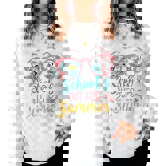 Hello Summer Floral Flamingo Schools Out For Summer Vibes Women Sweatshirt | Mazezy