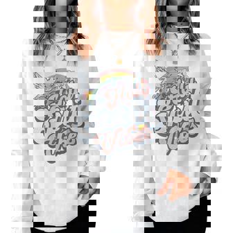 Holy Spirit Vibes Retro Vintage Christian For Women Sweatshirt - Seseable