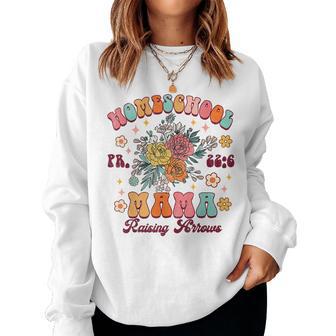 Homeschool Mama Raising Arrows Homeschool Mom Homeschooling Women Crewneck Graphic Sweatshirt - Seseable