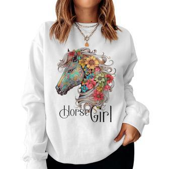Horse Girl - Just A Girl Who Loves Horses Horseback Riding Women Sweatshirt | Mazezy DE