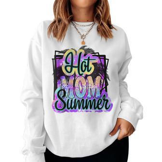 Hot Mom Love Summer Beach Family Vacation Matching Women Sweatshirt | Mazezy