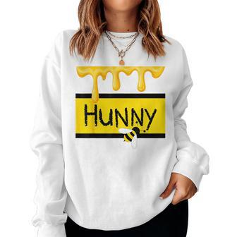 Hunny Honey Jar Simulating With Dripping Honey And A Bee Women Sweatshirt | Mazezy
