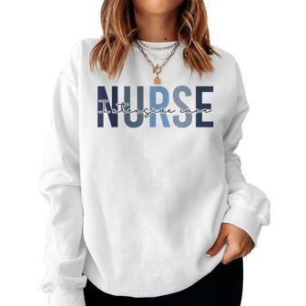 Icu Nurse Critical Care Ccu Intensive Care Rn Women Sweatshirt - Monsterry UK