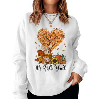 It's Fall Y'all Corgi Dog Lovers Thanksgiving Halloween Halloween Women Sweatshirt | Mazezy