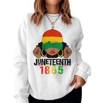 Junenth Is My Independence Day Black Women Black Pride Women Crewneck Graphic Sweatshirt - Seseable
