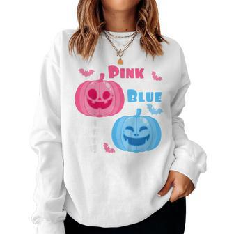 Kids Halloween Gender Reveal Your Brother Loves You Fall Theme Halloween Women Sweatshirt | Mazezy