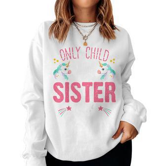 Kids Promoted To Big Sister Est 2024 Unicorn Toddler Girls For Sister Sweatshirt | Mazezy