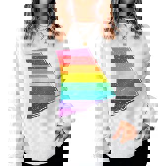 Kids Rainbow Rhode Island Gay Pride Flag Women Sweatshirt | Mazezy