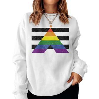 Lgbt Straight Gay Ally Pride Flag For Hetero Men And Women Women Sweatshirt | Mazezy
