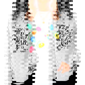 Be The Light Matthew 5 14 Christmas Lights Xmas Nativity Women Sweatshirt | Mazezy