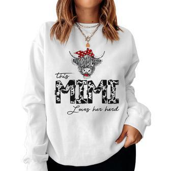 This Mimi Loves Her Herd Cowgirl Mother's Day Girls Women Sweatshirt - Seseable