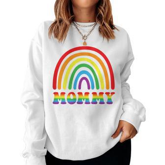 Mommy Rainbow Lgbt Flag Gay Pride Month Lesbian Mom Sweatshirt | Mazezy