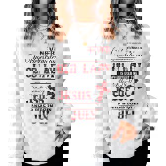 Never Underestimate An Old Lady Was Born In July Women Crewneck Graphic Sweatshirt - Seseable