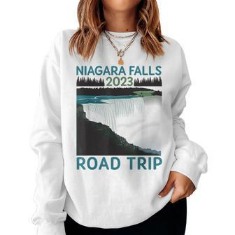 Niagara Falls Road Trip 2023 Summer Vacation Niagara Women Sweatshirt - Monsterry