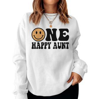 One Happy Dude 1St Birthday One Cool Aunt Family Matching Women Sweatshirt - Seseable