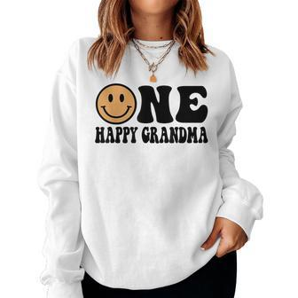 One Happy Dude 1St Birthday One Cool Grandma Family Matching Women Sweatshirt - Seseable