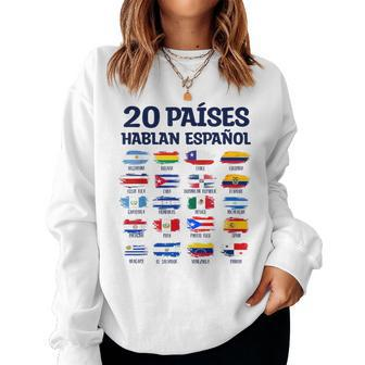 Hispanic Heritage Month Teacher Latin Heritage Flags School Women Sweatshirt | Mazezy