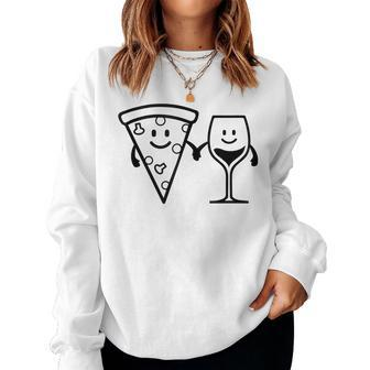 Pizza Lover Pizzeria Pizza And Wine Italian Food Chef Women Sweatshirt | Mazezy