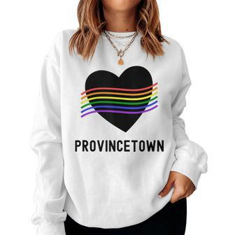 Provincetown Cape Cod Lgbtq Lgbt Gay Pride Rainbow Women Sweatshirt | Mazezy