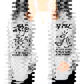 Retired The Bike Is Calling Bike Riding Cycling Retirement Women Sweatshirt | Mazezy