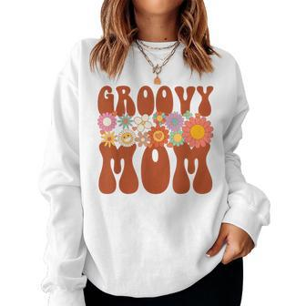 Retro Groovy Mom Matching Family Party Mother's Day Women Sweatshirt