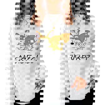 Snoregi Cute Sleeping Corgi Dog Women Sweatshirt | Mazezy