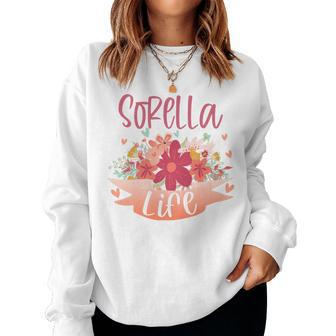 Sorella Life New Sorella Italian Sister Announcement White Women Sweatshirt | Mazezy