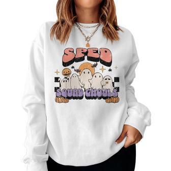 Sped Squad Ghoul Special Education Teacher Halloween Costume Women Sweatshirt - Seseable