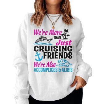 Womens More Than Just Friends Were Also Accomplices & Alibis Women Crewneck Graphic Sweatshirt - Thegiftio UK