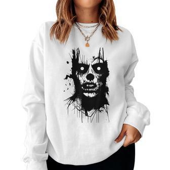 Graphic Women Zombie Gothic Halloween Horror Skull Women Sweatshirt | Mazezy
