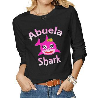 Abuela Shark Funny Spanish Gift For Grandma Gift For Women Women Graphic Long Sleeve T-shirt - Thegiftio UK