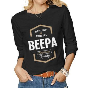 Beepa Grandpa Gift Genuine Trusted Beepa Quality Women Graphic Long Sleeve T-shirt - Seseable