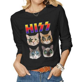 Cat Kittey Mom Cat Dad Cat For Cats Lovers Cute Cat Funny Women Graphic Long Sleeve T-shirt - Monsterry