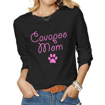 Cavapoo Mom Cute Dog Paw | Gift Graphic Gift For Women Women Graphic Long Sleeve T-shirt - Thegiftio UK