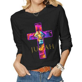 Christian Faith & Judah Gift For Men And Women Women Graphic Long Sleeve T-shirt - Thegiftio UK