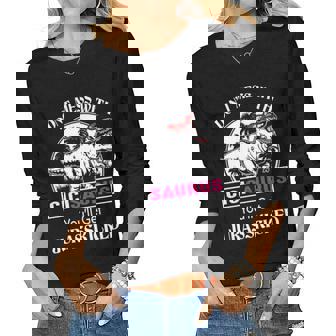 Cici Grandma Gift Dont Mess With Cicisaurus Women Graphic Long Sleeve T-shirt | Seseable UK
