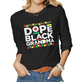 Dope Black Grandma Matter Black History Month Pride Gift Gift For Women Women Graphic Long Sleeve T-shirt - Thegiftio UK