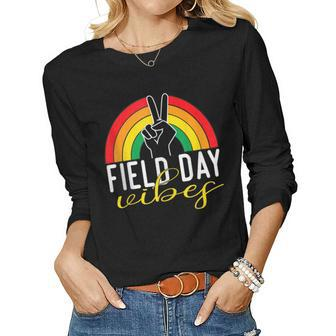 Field Day Vibes School Game Day Student Teacher 2022 Women Long Sleeve T-shirt | Mazezy