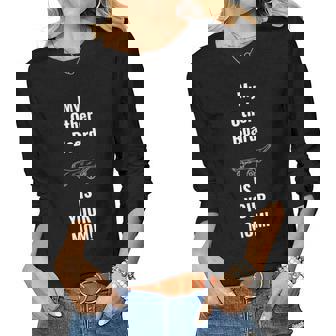 Funny Gift Skateboard Design Tribute To Mothers Who Skate Women Graphic Long Sleeve T-shirt - Seseable