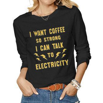 Funny Sarcastic Coffee Quote Java Personality Humor Joke Fun Women Graphic Long Sleeve T-shirt - Thegiftio UK